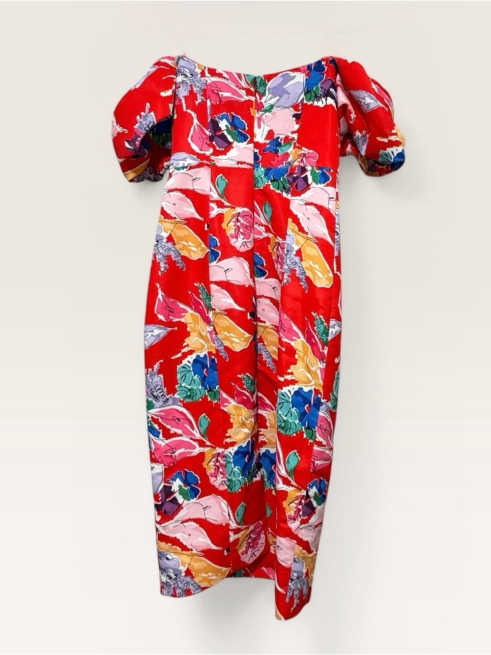 Milly Off Shoulder Floral Dress Size 0 NWT Fitted Knee Length Wedding Guest - Picture 3 of 4